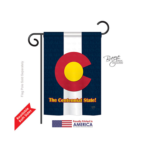 Breeze Decor 58104 States Colorado 2-Sided Impression Garden Flag - 13 X 18.5 In.