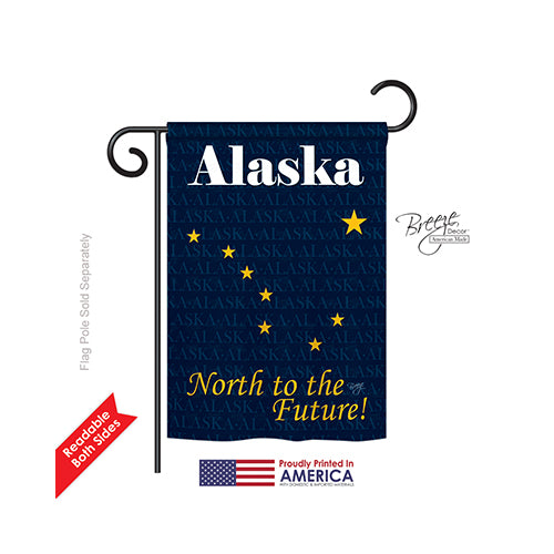 Breeze Decor 58135 States Alaska 2-Sided Impression Garden Flag - 13 X 18.5 In.