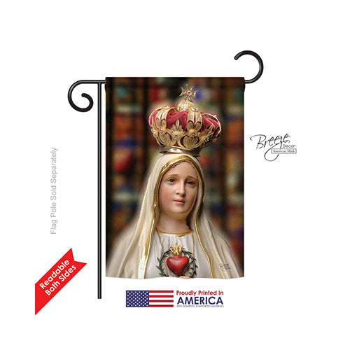 Breeze Decor 53058 Our Lady Of Fatima 2-Sided Impression Garden Flag - 13 X 18.5 In.