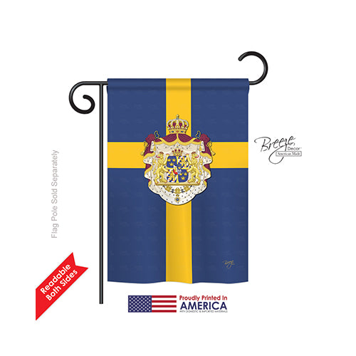 Breeze Decor 58091 Sweden 2-Sided Impression Garden Flag - 13 X 18.5 In.