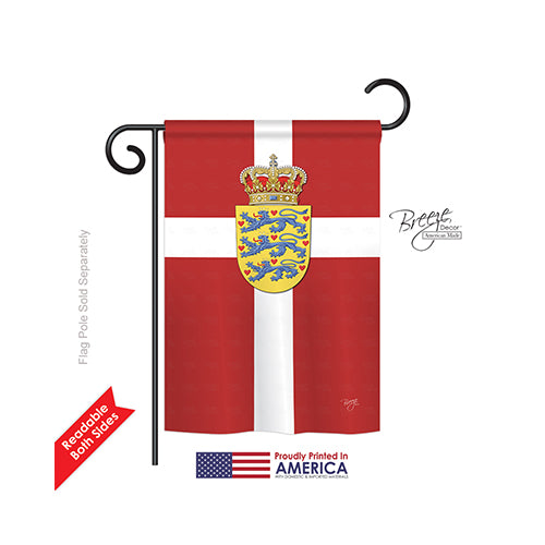 Breeze Decor 58093 Denmark 2-Sided Impression Garden Flag - 13 X 18.5 In.
