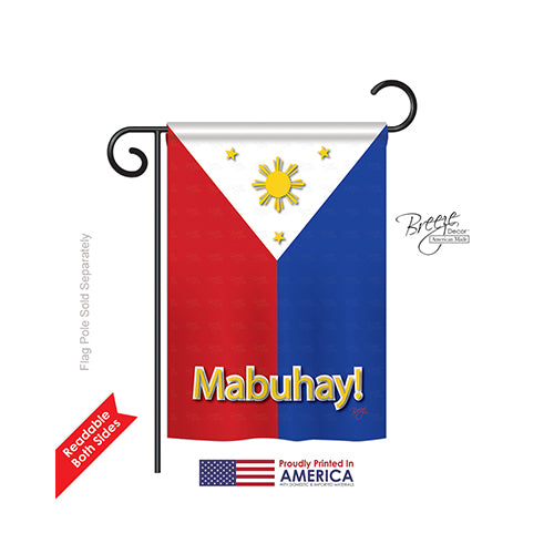 Breeze Decor 58097 Philippines 2-Sided Impression Garden Flag - 13 X 18.5 In.