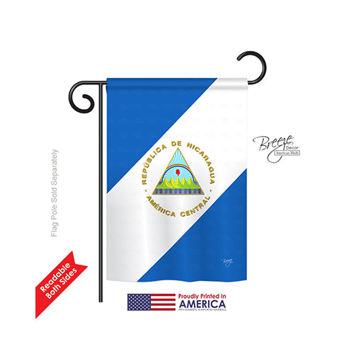 Breeze Decor 58160 Nicaragua 2-Sided Impression Garden Flag - 13 X 18.5 In.