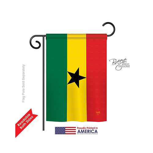 Breeze Decor 58221 Ghana 2-Sided Impression Garden Flag - 13 X 18.5 In.