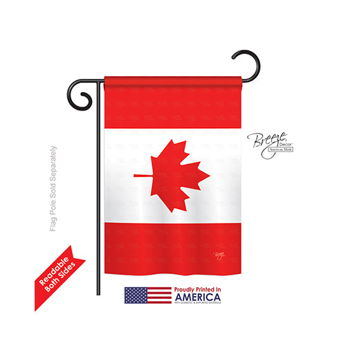 Breeze Decor 58277 Canada Country 2-Sided Impression Garden Flag - 13 X 18.5 In.