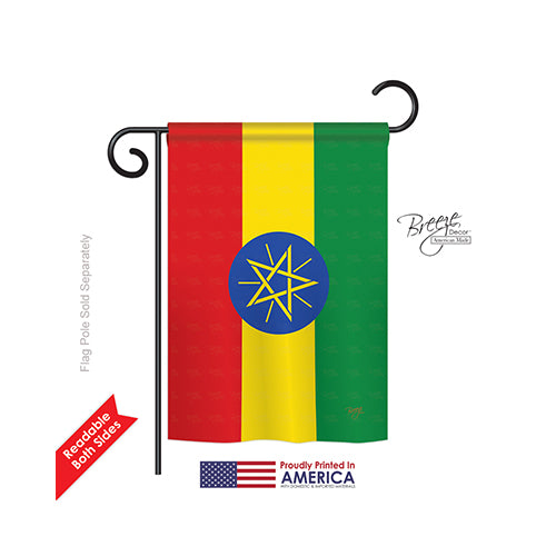 Breeze Decor 58282 Ethiopia 2-Sided Impression Garden Flag - 13 X 18.5 In.