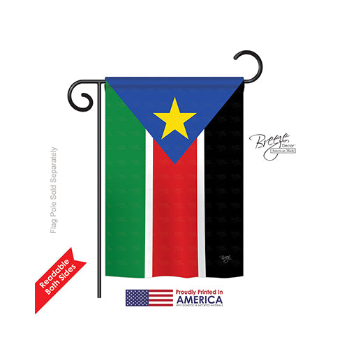 Breeze Decor 58296 South Sudan 2-Sided Impression Garden Flag - 13 X 18.5 In.