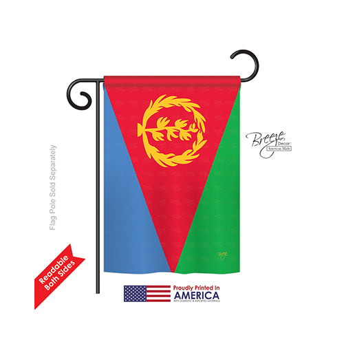 Breeze Decor 58299 Eritrea 2-Sided Impression Garden Flag - 13 X 18.5 In.