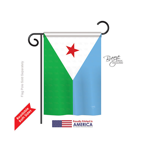 Breeze Decor 58300 Djibouti 2-Sided Impression Garden Flag - 13 X 18.5 In.