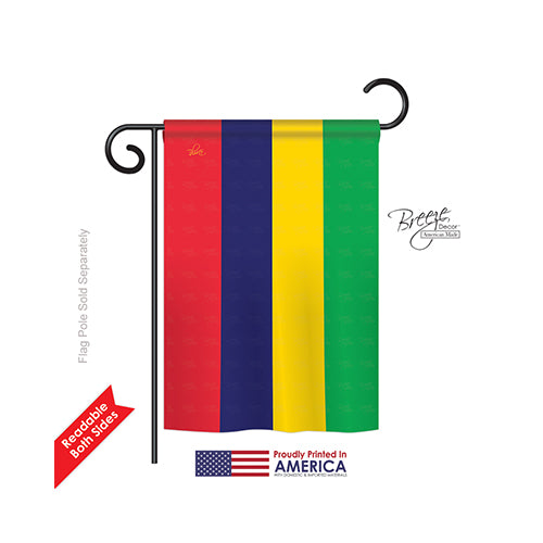 Breeze Decor 58315 Mauritius 2-Sided Impression Garden Flag - 13 X 18.5 In.