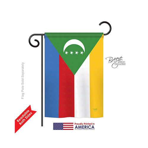 Breeze Decor 58317 Comoros 2-Sided Impression Garden Flag - 13 X 18.5 In.