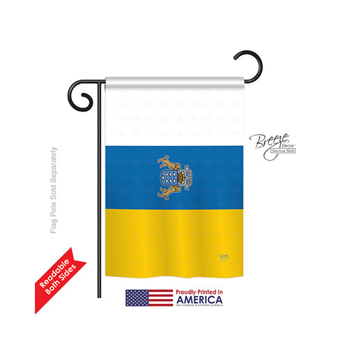 Breeze Decor 58375 Canary Islands 2-Sided Impression Garden Flag - 13 X 18.5 In.
