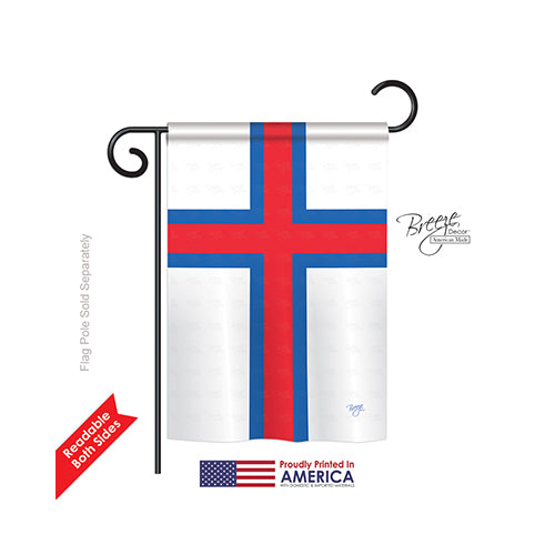 Breeze Decor 58376 Faroe Islands 2-Sided Impression Garden Flag - 13 X 18.5 In.