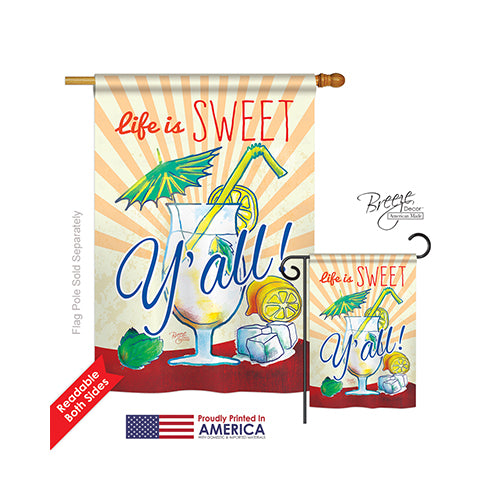 Breeze Decor 17037 Sweet Y All 2-Sided Vertical Impression House Flag - 28 X 40 In.
