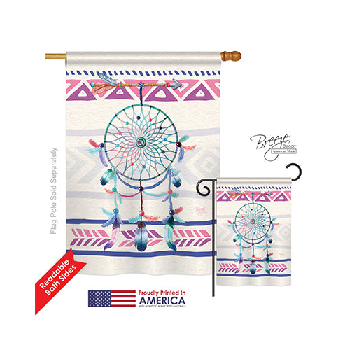 Breeze Decor 15101 Southwest Dreamcatcher 2-Sided Vertical Impression House Flag - 28 X 40 In.