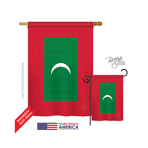 Breeze Decor 08329 Maldives 2-Sided Vertical Impression House Flag - 28 X 40 In.