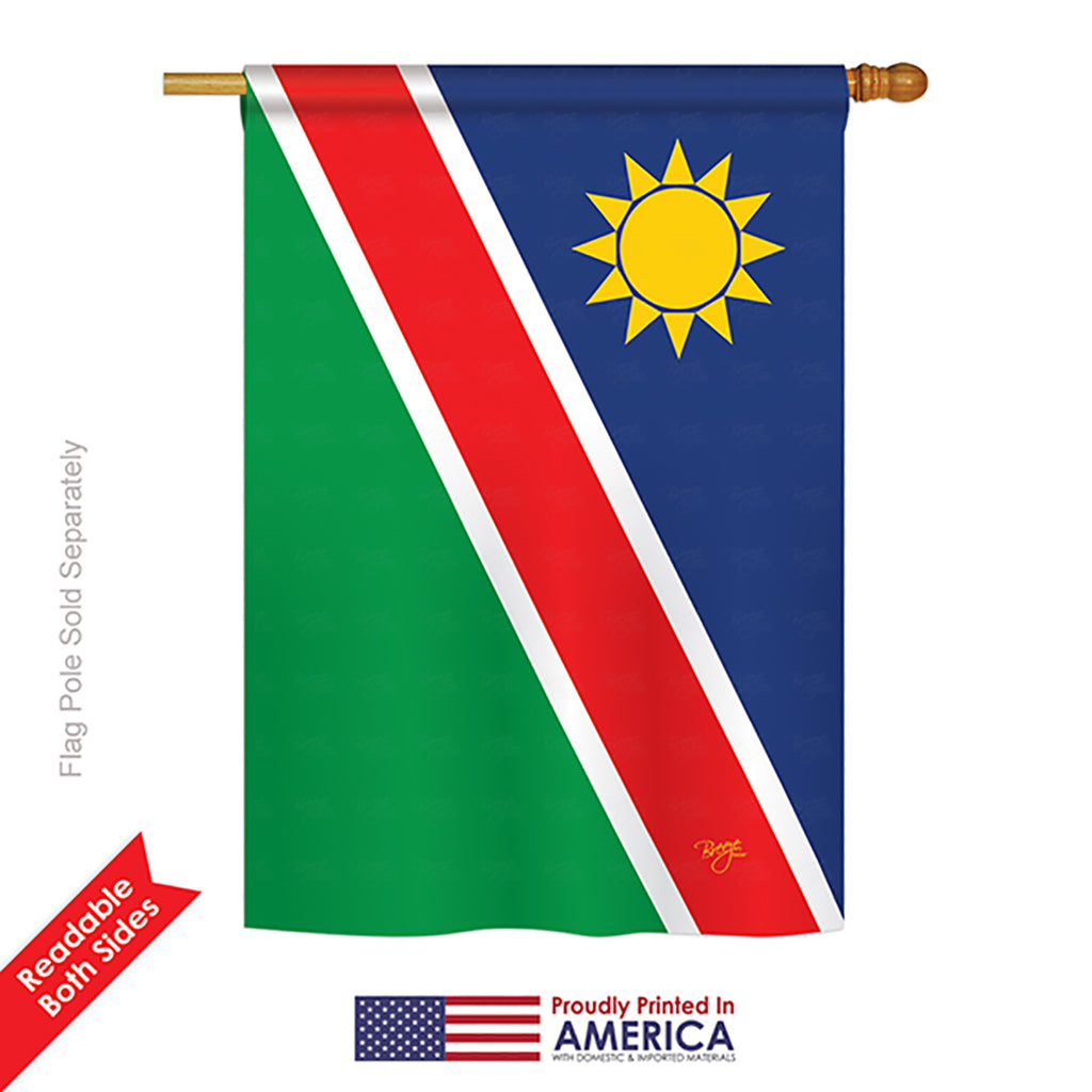 Breeze Decor 08364 Namibia 2-Sided Vertical Impression House Flag - 28 X 40 In.