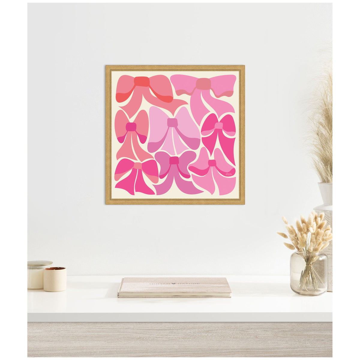 Sylvie Rain Bows 2 Framed Canvas by Carrie Cantwell