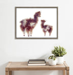 Sylvie Alpaca Floofs Framed Canvas by Faryn Hughes