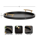 Halsey Wood Round Decorative Tray