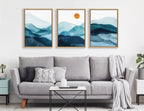 Sylvie Blue Mountain Range Framed Canvas Set by Amy Lighthall