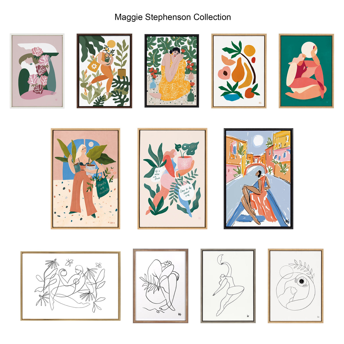 Sylvie You Are Enough Framed Canvas by Maggie Stephenson