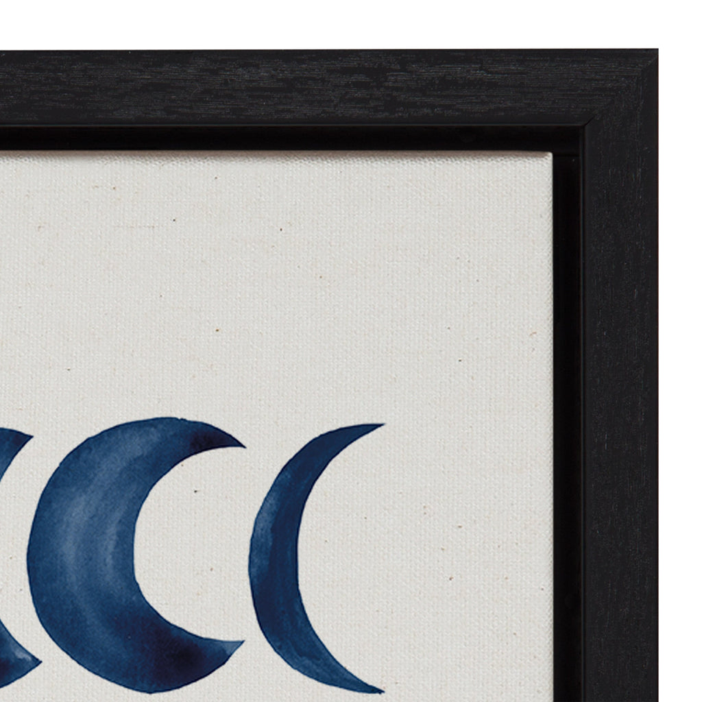 Sylvie Moon Phases Framed Canvas by Teju Reval of SnazzyHues