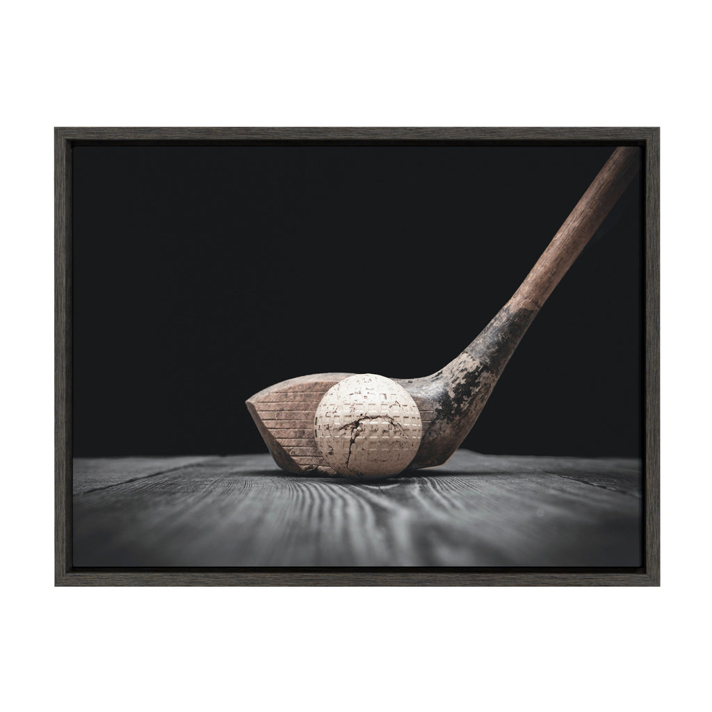 Sylvie Golf Club And Ball Framed Canvas by Shawn St. Peter