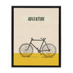 Sylvie Bike Yellow Adventure Framed Canvas by Apricot and Birch