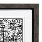Sylvie London Modern Map Framed Canvas by Jake Goossen