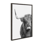 Sylvie Highland Cow Framed Canvas by Amy Peterson Art Studio