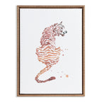 Sylvie Beaded Boho Tiger Framed Canvas by Viola Kreczmer