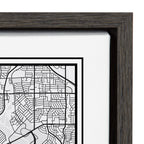 Sylvie Dallas Modern Map Framed Canvas by Jake Goossen