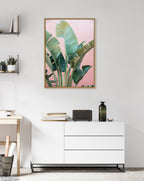 Sylvie Tropic Pink Framed Canvas by Alicia Bock