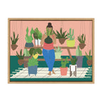 Sylvie Plant Lady Framed Canvas by Queenbe Monyei