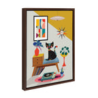Sylvie Record Player Framed Canvas by Rachel Lee of My Dream Wall