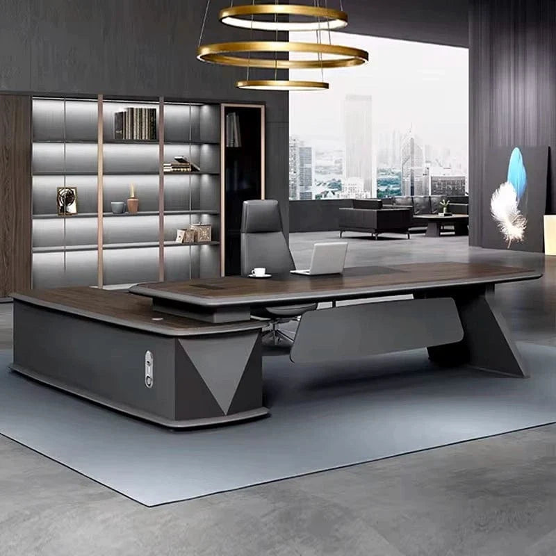 Alwin · Modern L-Shaped Executive Desk