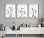 Sylvie Botanical Sketch Print No 1 Framed Canvas by The Creative Bunch Studio