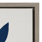 Sylvie Blue Botanical Framed Canvas, Gray 23x33