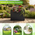 Raised Garden Bed with PE Rattan Wicker and Liner 32"