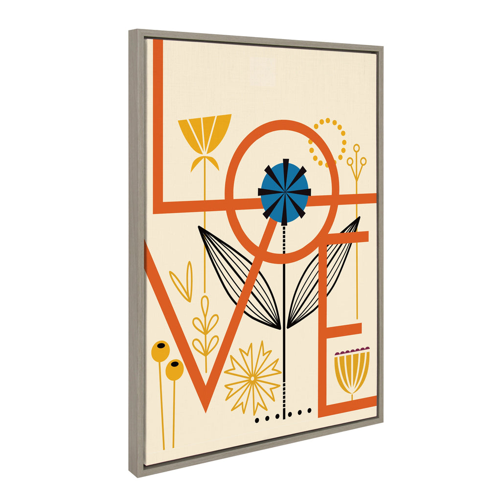 Sylvie Love Framed Canvas by Amber Leaders Designs