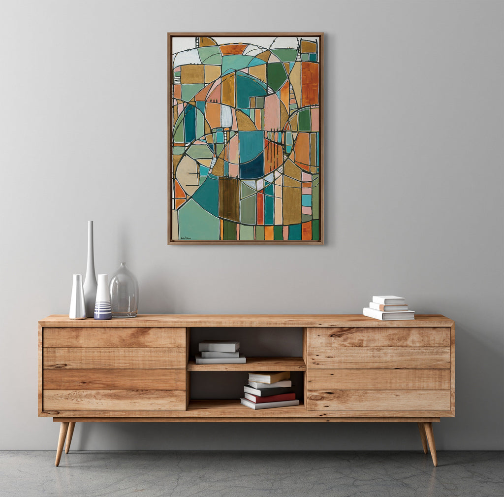 Sylvie Stardust Chords Framed Canvas by Leah Nadeau