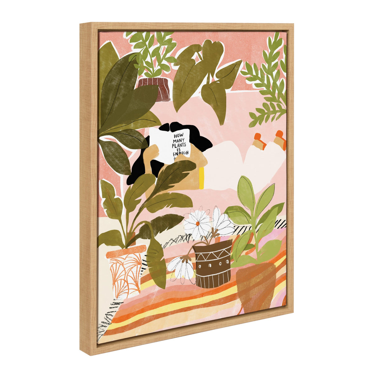 Sylvie Never Enough Plants Framed Canvas by Alja Horvat