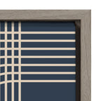 Sylvie Lines in Blue Framed Canvas Set by Apricot and Birch
