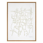 Sylvie Organic Lines Neutral Framed Canvas by Statement Goods