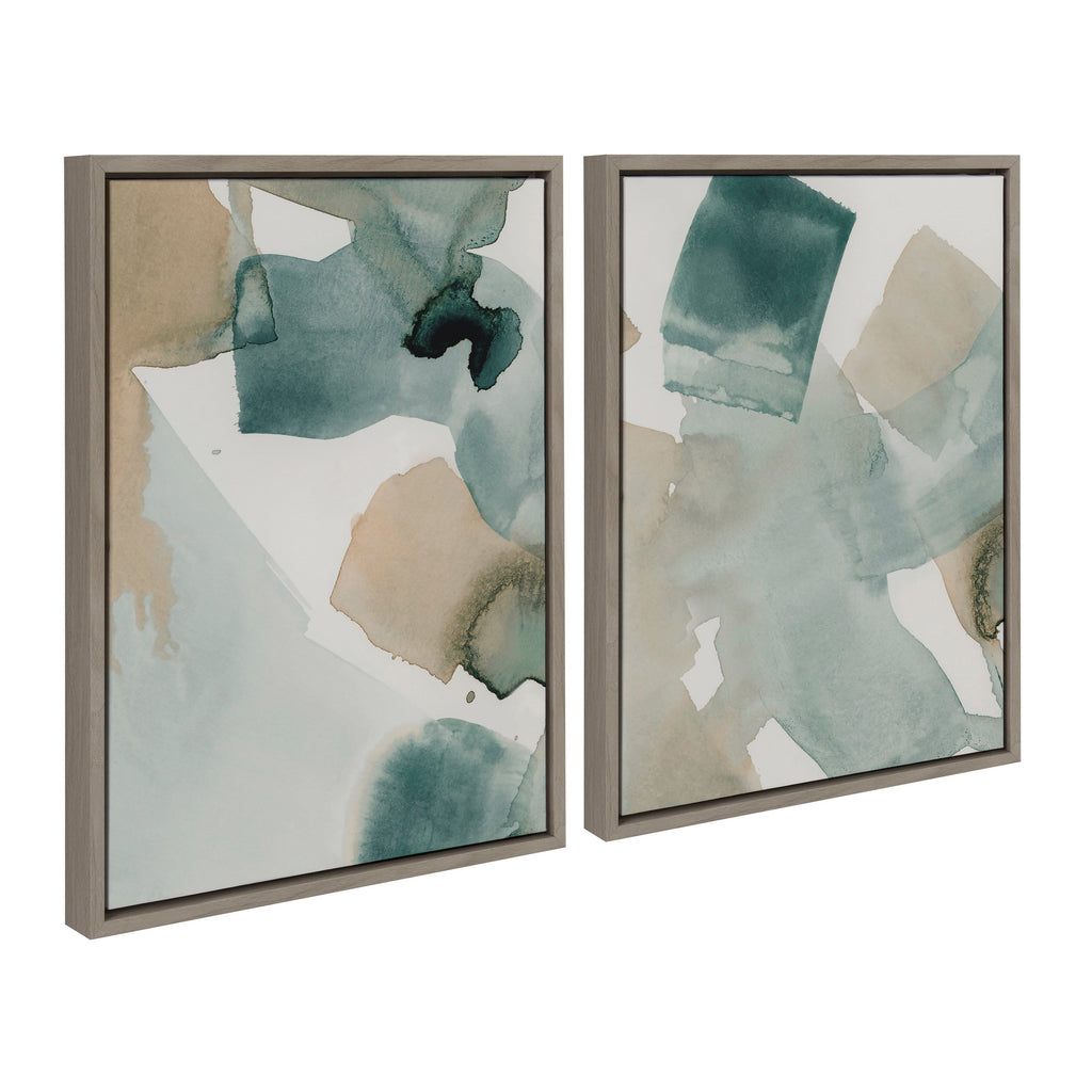 Sylvie Color Exploration I and II Framed Canvas Art Set by Amy Lighthall