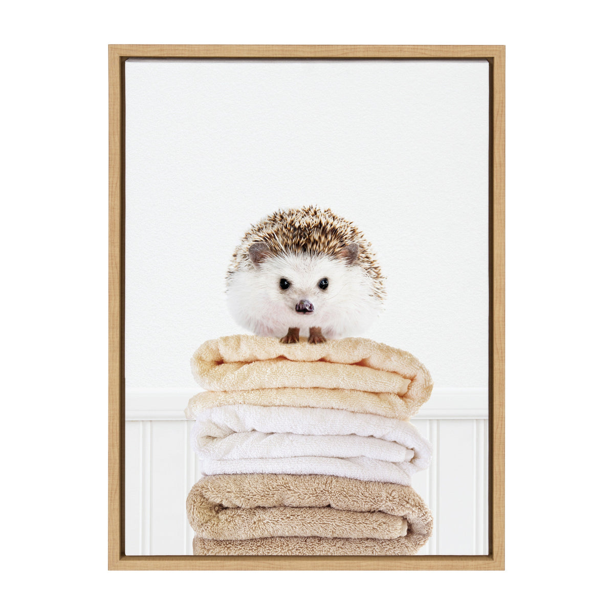Sylvie Fold Hedgehog 1 Framed Canvas by Amy Peterson Art Studio