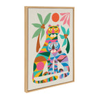Sylvie MCM Tiger Love Framed Canvas by Rachel Lee