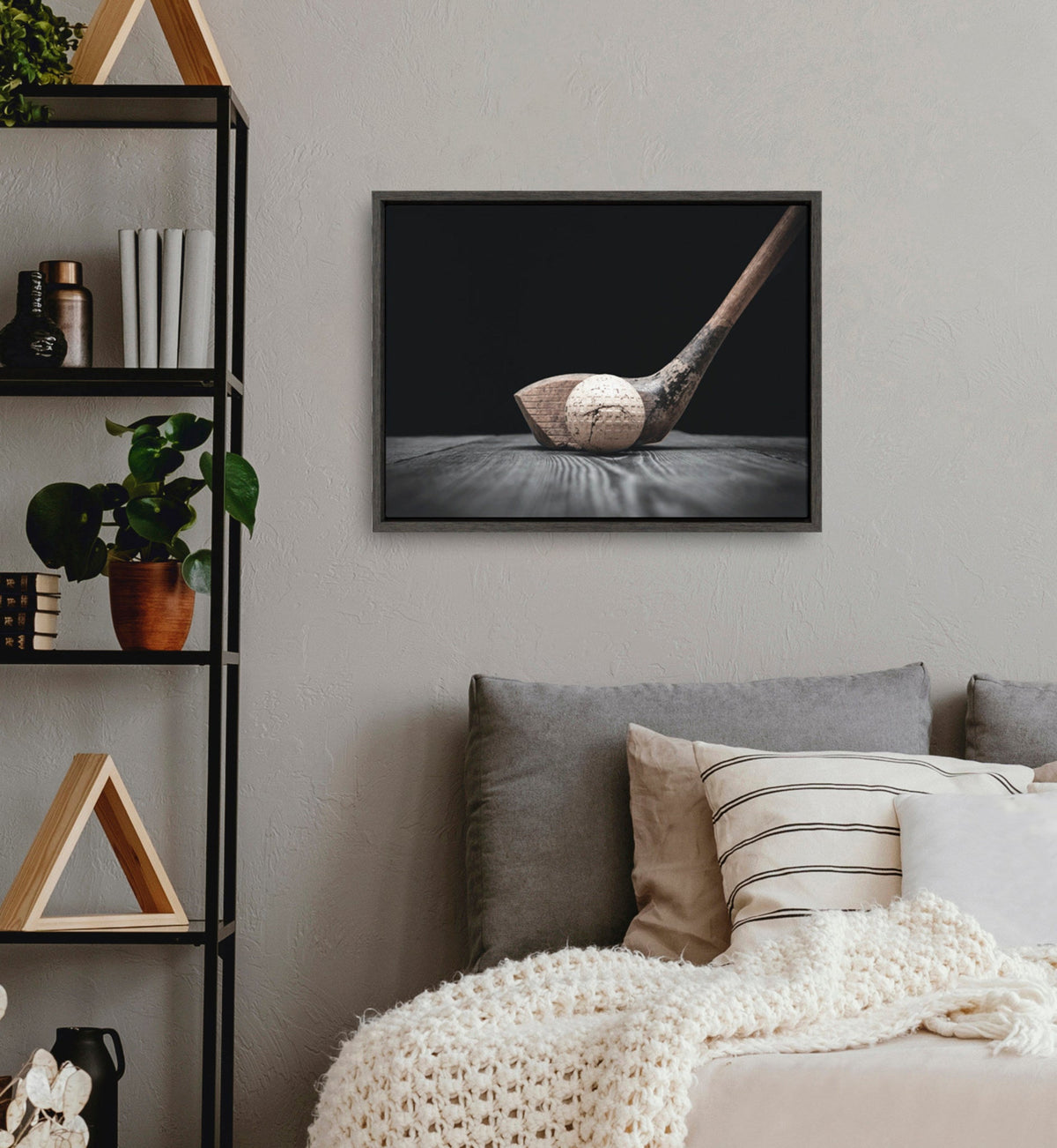 Sylvie Golf Club And Ball Framed Canvas by Shawn St. Peter