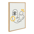 Sylvie Still Here Framed Canvas by Shatha Al Dafai